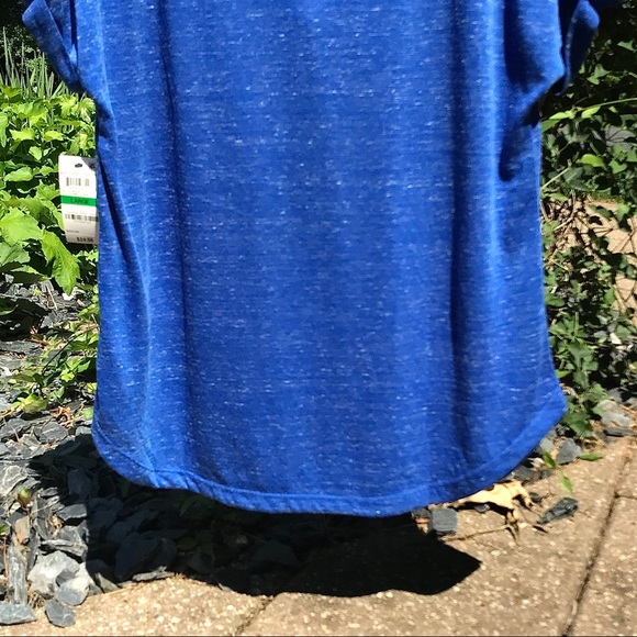 Material Girl Lace up V-neck “LA” Bling T-shirt - Picture 9 of 16